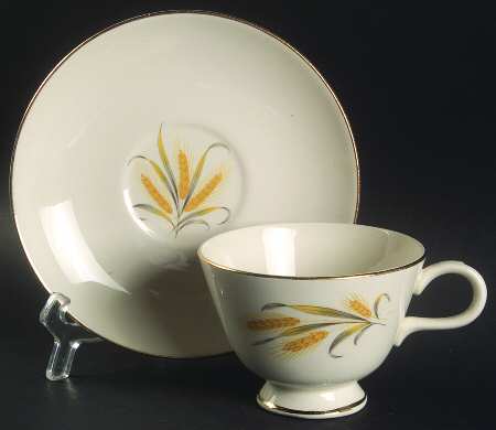 Fieldcrest Footed Cup & Saucer Set