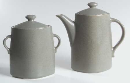 Slate (Round) Creamer & Sugar with Lids Set
