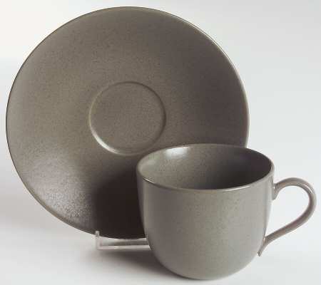 Slate (Round) Flat Cup & Saucer Set
