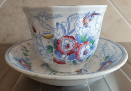 Paradise Footed Cup & Saucer Set w/No Handle