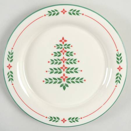 Yuletide Tree Bread & Butter Plate