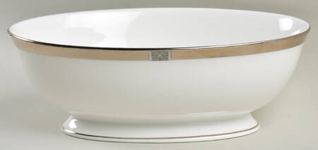 Jewel Platinum 9" Oval Vegetable Bowl by Lenox