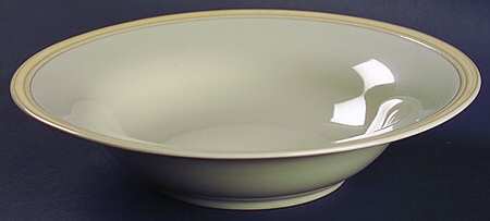 Taupe Stripe Rim Soup Bowl