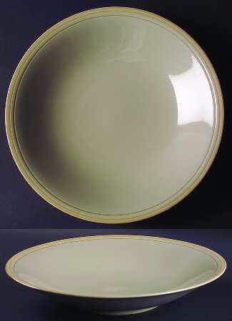 Taupe Stripe 12" Deep Round Platter