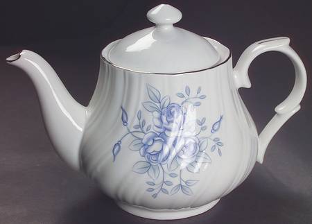 Blue Rose Teapot & Lid