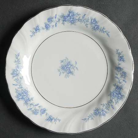Blue Rose Salad Plate