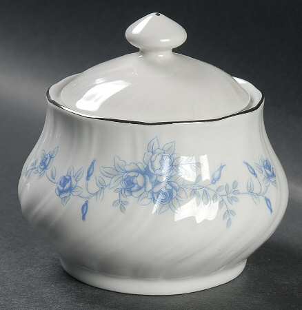 Blue Rose Sugar Bowl & Lid