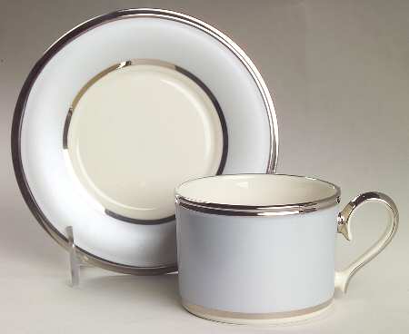 Blue Frost Flat Cup & Saucer Set