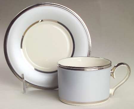 Blue Frost Flat Cup & Saucer Set