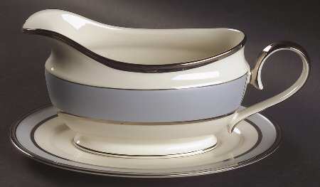 Blue Frost Gravy Boat & Underplate