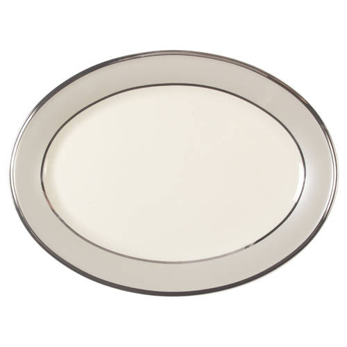 Ivory Frost 16" Oval Serving Platter by Lenox