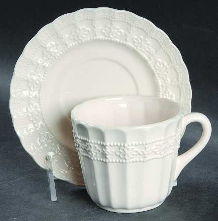 Irish Lace Flat Cup & Saucer Set