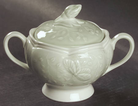 Butterfly Meadow Leaf Sugar Bowl & Lid