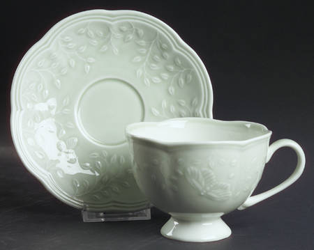 Butterfly Meadow Leaf Footed Cup & Saucer Set