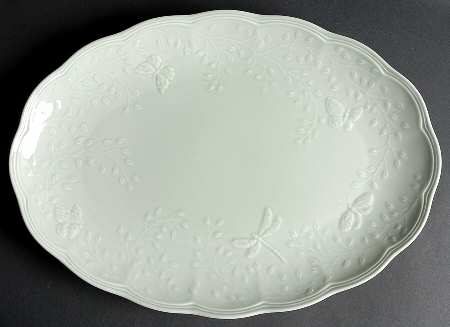 Butterfly Meadow Leaf 16" Oval Serving Platter