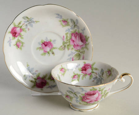 Elegant Rose Footed Cup & Saucer Set