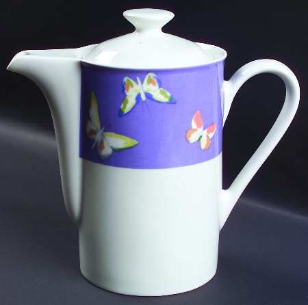 Farfalla Purple Coffee Pot & Lid