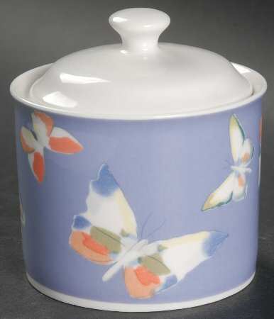 Farfalla Purple Sugar Bowl & Lid
