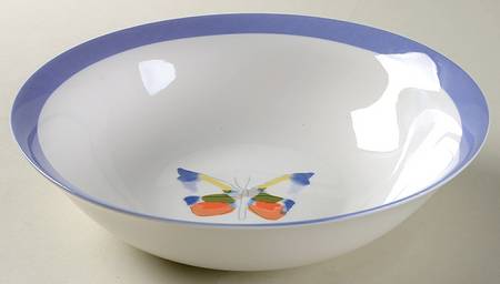 Farfalla Purple 9" Round Vegetable Bowl