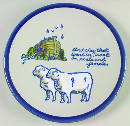 Noah's Ark Salad Plate