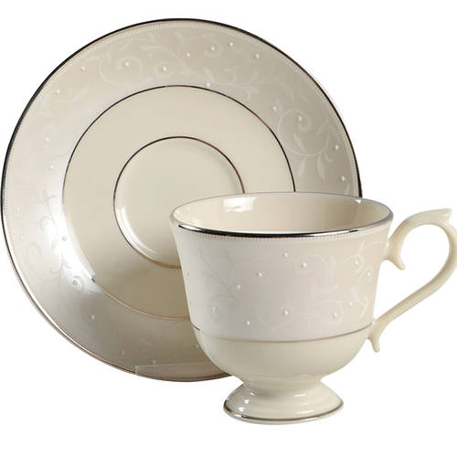Pearl Innocence Footed Cup & Saucer Set