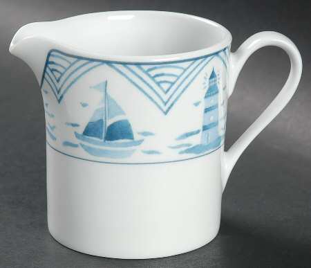 Blue Lighthouse Creamer