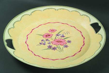 Perennial Garden Toleware Metal Serving Tray