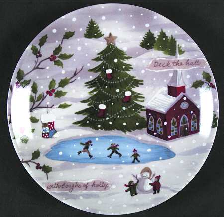 Christmas Collage Salad/Dessert Plate