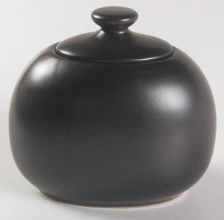 Ebony (Round, No Texture) Sugar Bowl & Lid