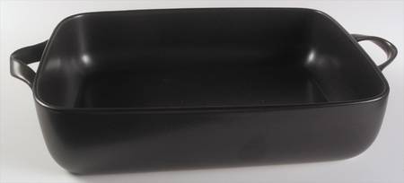 Ebony (Round, No Texture) 14" Rectangular Baker