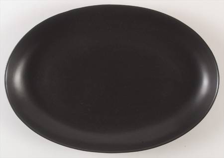 Ebony (Round, No Texture) 16" Oval Serving Platter