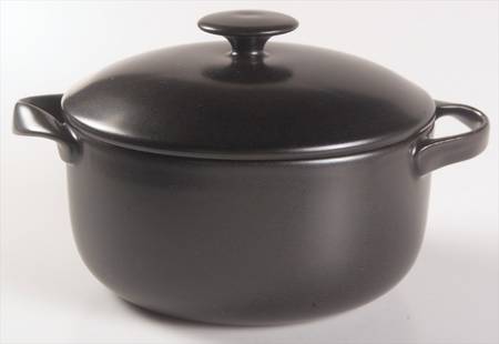 Ebony (Round, No Texture) Individual Casserole & Lid