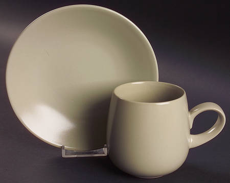 Stone (Round) Flat Cup & Saucer Set