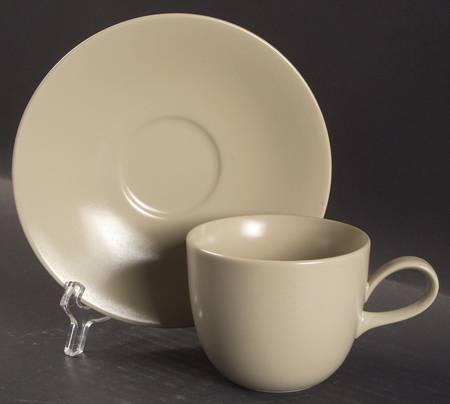Stone (Round) Flat Cup & Saucer Set