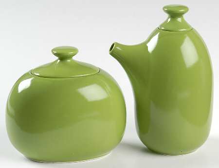Rso Brights Accessories Green Creamer & Sugar with Lids Set