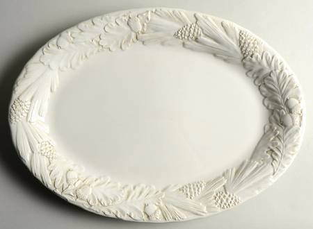 Pine Oak 18" Oval Serving Platter by La Ceramica VBC