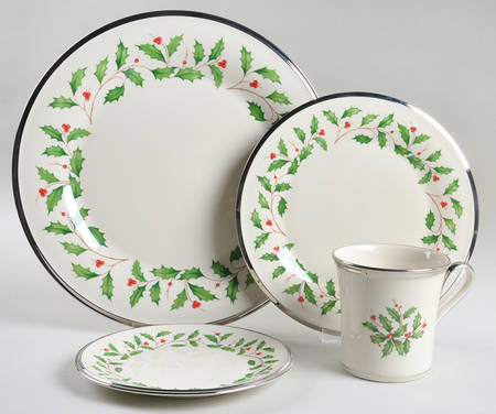 Holiday Platinum 4 Piece Place Setting