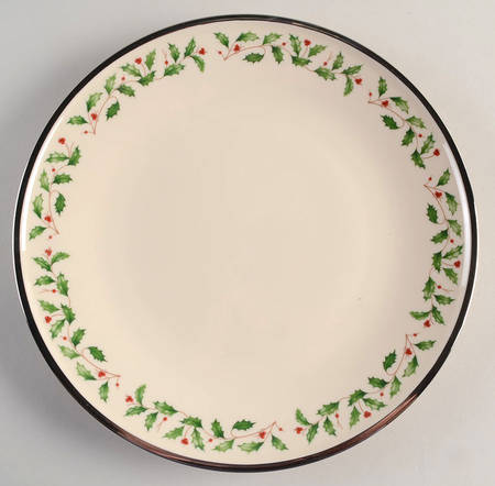 Holiday Platinum Large Dinner Plate