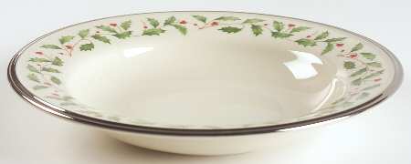Holiday Platinum 9" Soup/Pasta Bowl