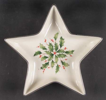 Holiday Platinum Star Shaped Dish
