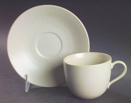 Linen (Round, Satin Smooth) Flat Cup & Saucer Set