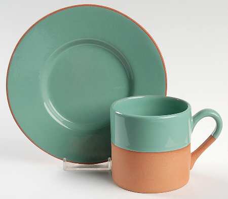 Normandie Jade Flat Cup & Saucer Set