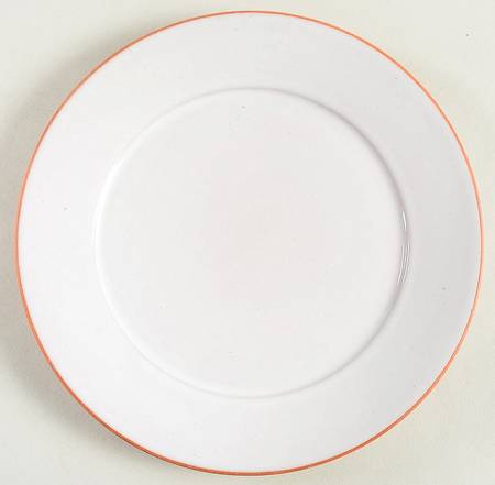 Normandie White Salad Plate