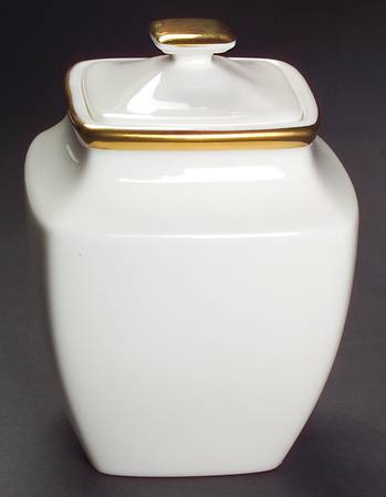 Eternal White Square Sugar Bowl & Lid