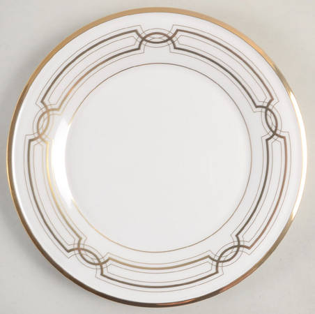Eternal White Accent Luncheon Plate