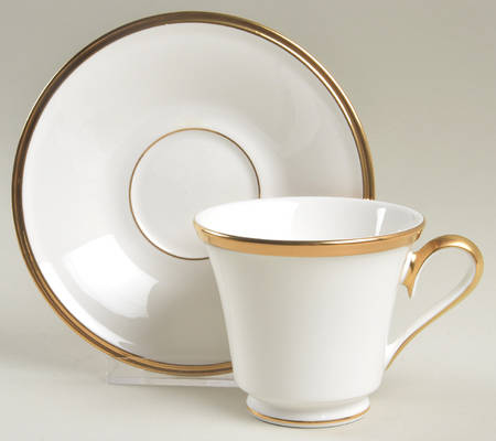 Eternal White Footed Cup & Saucer Set