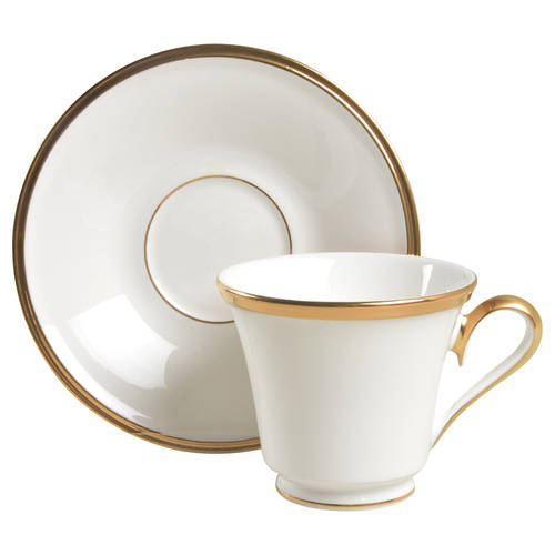 Eternal White Footed Cup & Saucer Set