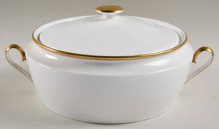 Eternal White Round Covered Vegetable
