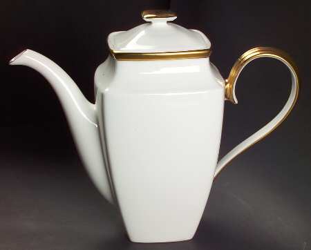 Eternal White Square Coffee Pot & Lid