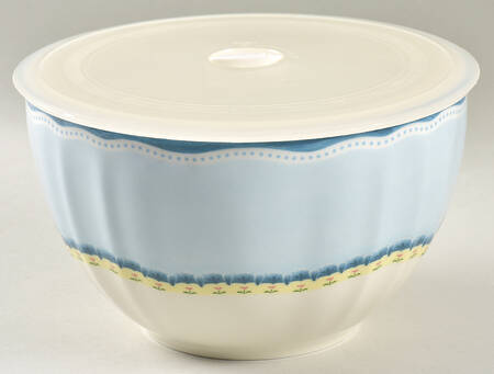 Provencal Garden Large Ceramic Bowl & Plastic Lid